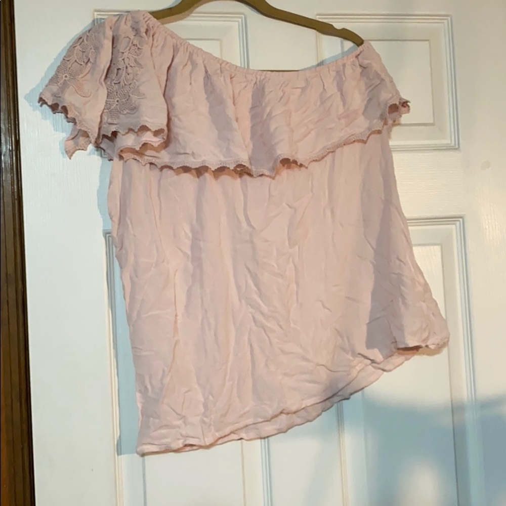 Blush One Shoulder Top